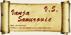 Vanja Samurović vizit kartica